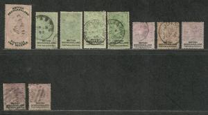 Bechuanaland Sc#11-21 Used/F-VF, Partial Set, 21 Pen Cancel, Cv. $553.75