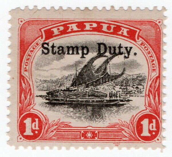 (I.B) Papua New Guinea Revenue : Stamp Duty 1d (1907)