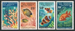 Fr Somali Coast C42-C43,C45-C46,MNH.Michel 377-380. Fish set issued 05.15.1966.