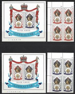 GIBRALTAR #338 BLOCK 4 - #339 BLOCK 4 - #339a SS 2EA ALL XFNH 