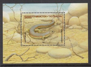 Tajikistan 75 Lizard Souvenir Sheet MNH VF