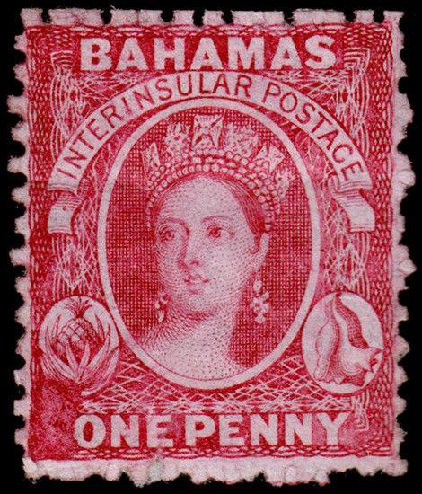 Bahamas Scott 11 (1863) Mint H  F, CV $140.00 M