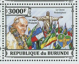 Pope Francis Stamp Visit To Brazil Vatican Catholic Church S/S MNH #3303-3306 