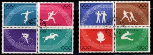 Poland Scott 917a-921a  Polish Olympic Victories' Used Block set.