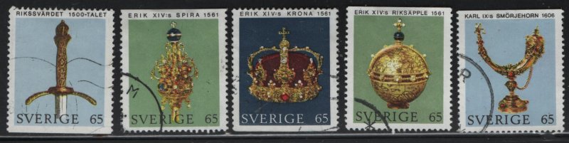 SWEDEN, 899-903, (5) SET, USED, 1971, Swedish treasures