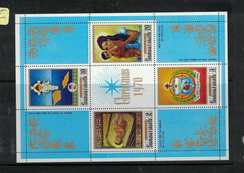 Samoa 1970 Art Xmas Sheetlet MNH (6ens) 