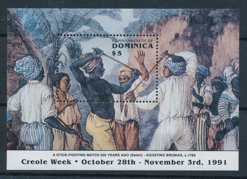 [105750] Dominica 1991 Art painting Creole week Souvenir Sheet MNH