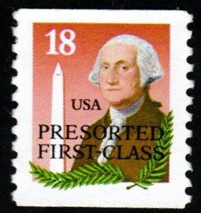 SC# 2149a - GW & Monument, perf 10 V, untag, precancel, used single