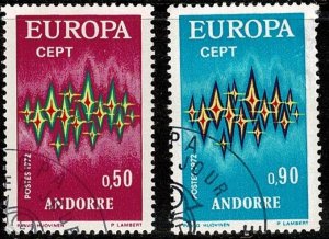 Andorra French #210-11 Europa used