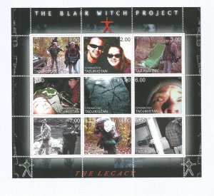 TADZHIKISTAN - 2000 - Blair Witch Project - Perf 9v Sheet - M L H -Private Issue