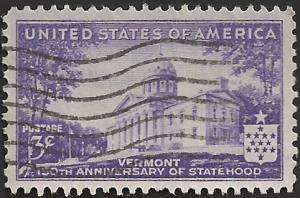 # 903 USED VERMONT STATEHOOD