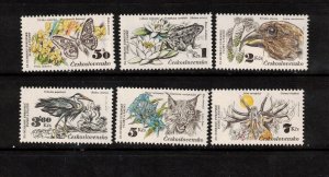 Czechoslovakia Sc 2456-64 MNH SET of 1983 - Flowers, Animals, Birds