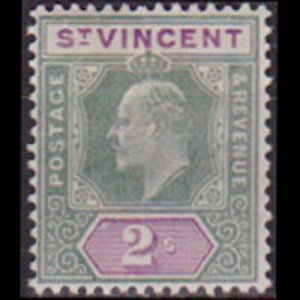 ST.VINCENT 1902 - Scott# 78 King Edward VII 2s LH