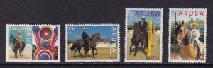 Aruba   #118-121   MNH  1995 Interpaso horses