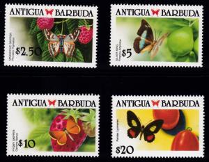 Antigua 1988 Butterflies Complete (19) VF/NH(**)  Post Office Fresh