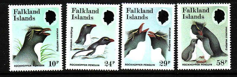 D2-Falkland Islands-Scott#450-3-unused NH set-Birds-Rockhopp