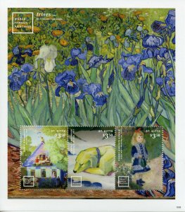 Van Gogh Art Stamps St Kitts 2016 MNH World Famous Paintings Renoir 3v M/S