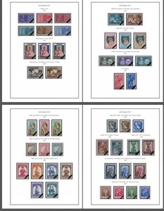 VATICAN CITY STAMP ALBUM PAGES 1921-2011 (191 PDF color illustrated pages)