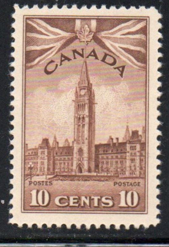 Canada Sc 257 1942 10c Parliament Building stamp mint