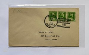 US PHILATELIC COVER FROM U.S.S.DOLPHIN GUANTANAMO BAY CUBA TO YORK , PENN, 1932 