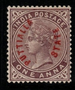 INDIA-PATIALA SG2 1884 1a BROWN-PURPLE MTD MINT