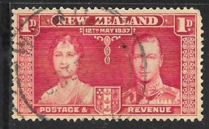 New Zealand 223: 1d George VI and Elizabeth, used, F-VF