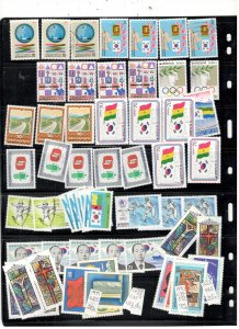 KOREA COLLECTION ON STOCK SHEET, ALL MINT, MOSTLY MNH