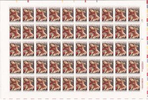 US Stamp - 1989 Christmas Madonna & Child - 50 Stamp Sheet #2427
