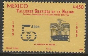 MEXICO 1604, 50th Anniv Government Graphic Arts Workshop. MINT, NH.  F-VF