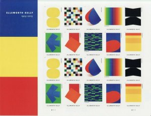 Ellsworth Kelly Artist Pane of 20 First Class Stamps Scott 5391a