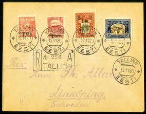 Estonia Stamps Rare Registered Cover