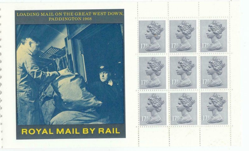 GB ROYAL MAIL PUTTING MAIL INTO SACKS BOOKLET PANE MNH PO FRESH