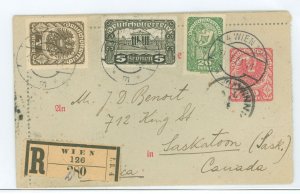 Austria  1921 Registered to Canada