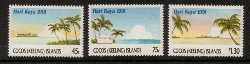 COCOS (KEELING) ISLANDS SG244/6 1991 MALAY HARI RAYA FESTIVAL MNH