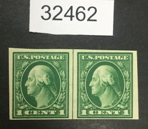 US STAMPS #408 MINT OG H LINE PAIR  LOT #32462