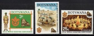 BOTSWANA SC#51-53 World Scouting Conference (1969) MNH