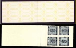 Sweden-Sc#476a-unused NH booklet-25o Coat of Arms-pane of 4-1955 -