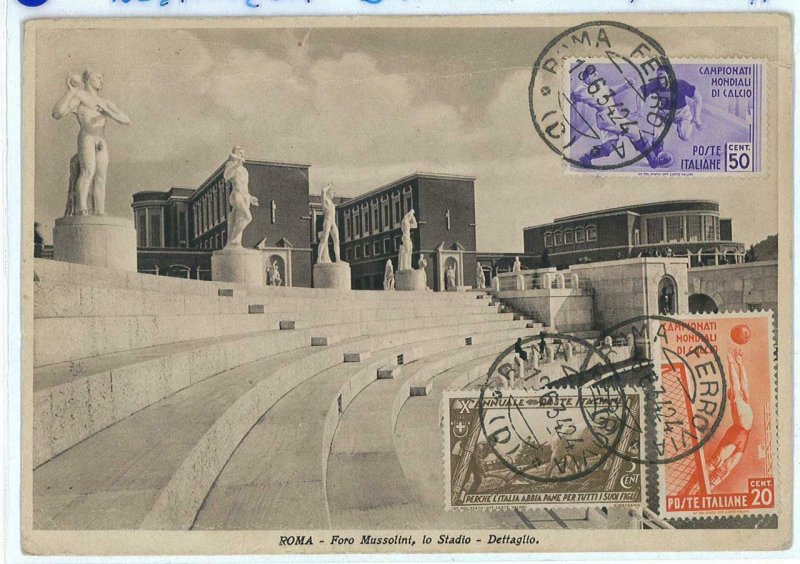 BK1611 - ITALY - Postal History - FOOTBALL Wold Cup 1934  to SMYRNA  18.06