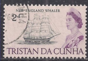 Tristan Da Cunha 1965 QE2 2d Whaling Ship 1864 used SG 74 ( F925 )