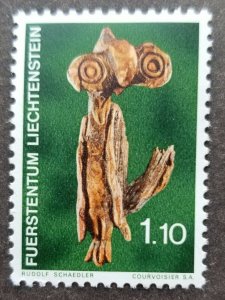 *FREE SHIP Liechtenstein Wood Sculpture Owl 1972 Craft Art Bird Prey (stamp) MNH