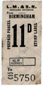 (I.B) London Midland & Scottish Railway (Midland Div) : Parcel 11d (Birmingham)