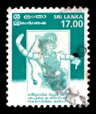 Sri Lanka 1999 Kandy Dancer Drummer Music 17r Scott.1248 Used (#1)