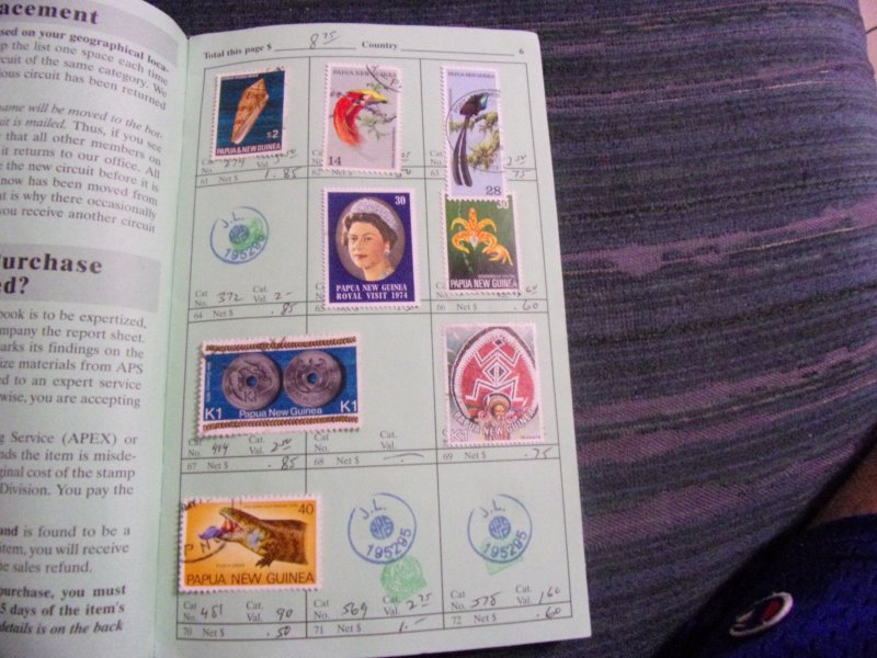 PAPUA NEW GUINEA COLLECTION IN APPROVAL BOOK MINT/USED