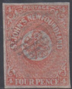 Newfoundland 12 F - VF Used APS Cert 4 Margins cv $1,350