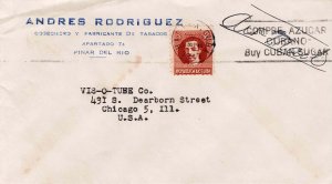 Cuba Cover Sc 306a Cigar Postal History Andres Rodriguez Collectable Air Mail