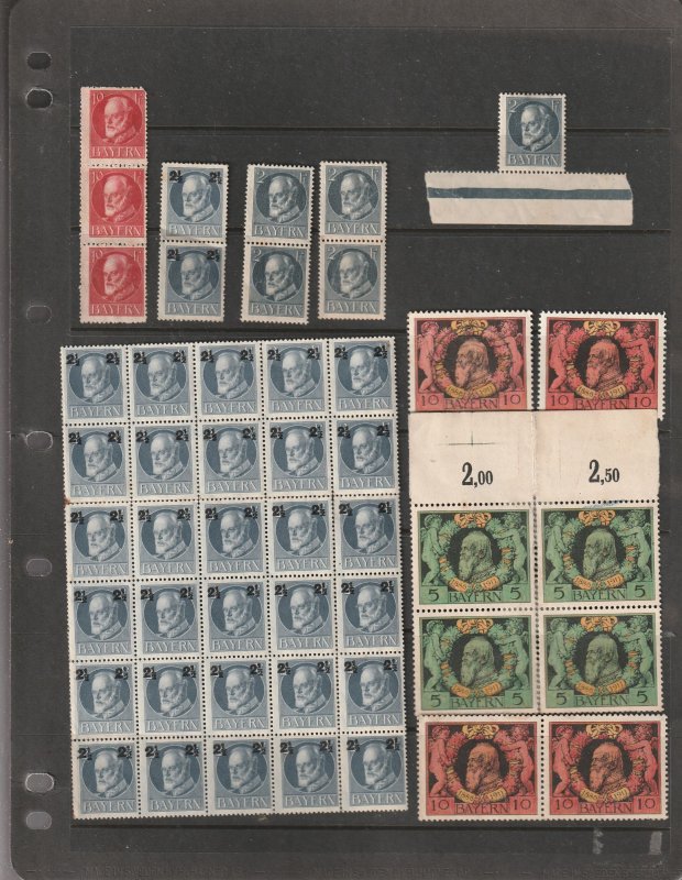 Bavaria-Bayern Collection, Mixed condition, most are clean  (~0119k)