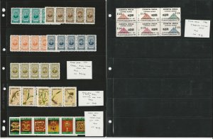 Costa Rica Stamp Collection, #348a-368a, 334a, 337a, 375-6 Mint, JFZ