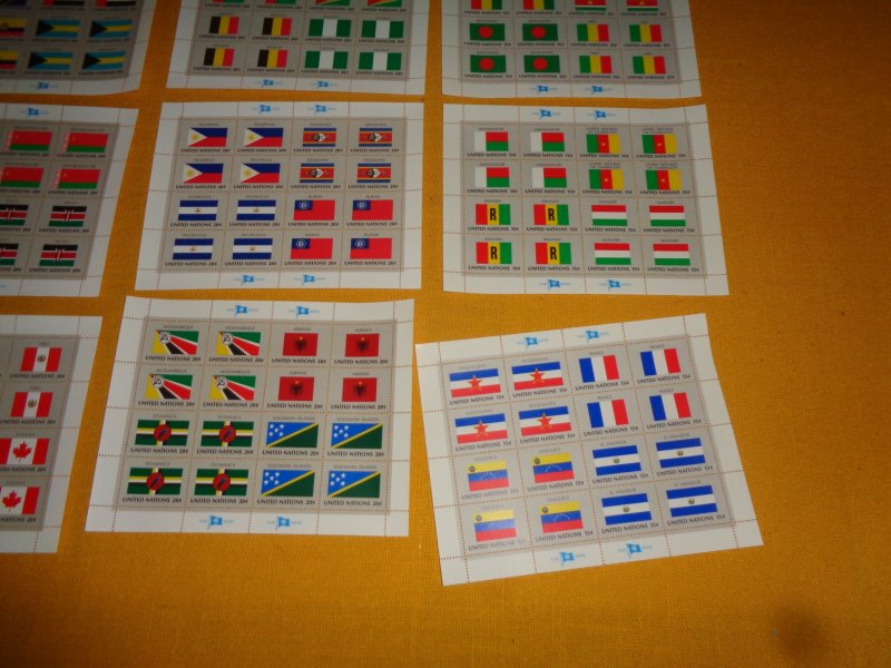 UNITED NATIONS FULL FLAG SHEET COLLECTION, MNH, OG