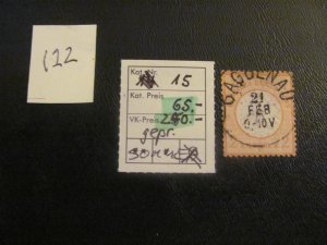 Germany 1872 Used  Signed Sommer MI. 15  XF 250 EUROS (122)