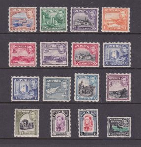 Cyprus 1938 Sc 143-155 KGVI set MH